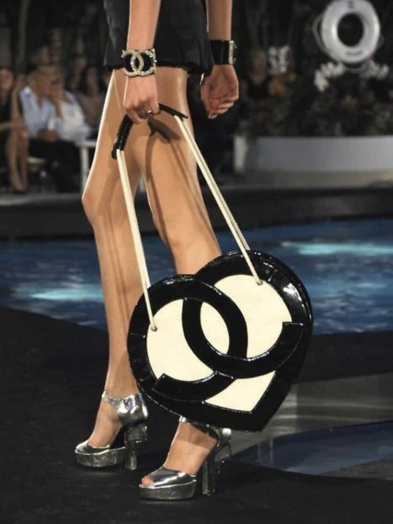 Chanel Runway Terry Cloth Heart Tote Bag