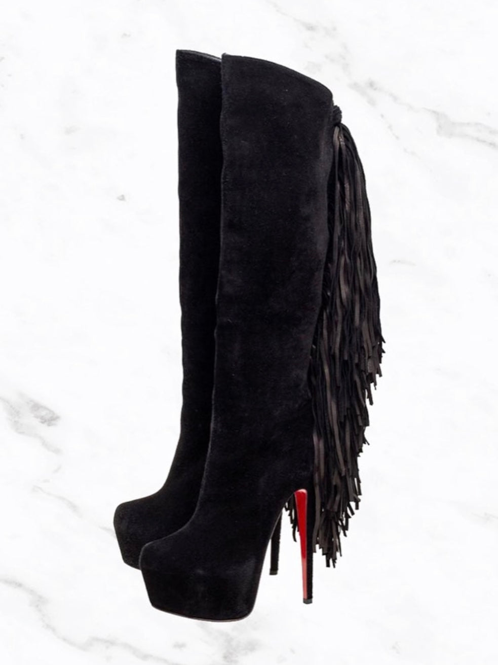 Christian Louboutin Interlopa 160 Suede Boots - 40