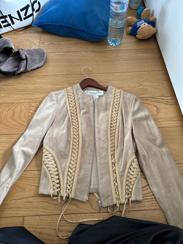 Dior by Galliano 2002 Archive Lace Up Jacket - L/XL