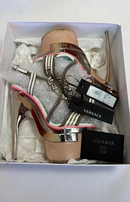 Versace 2010 Embellished Platform Pumps - 38