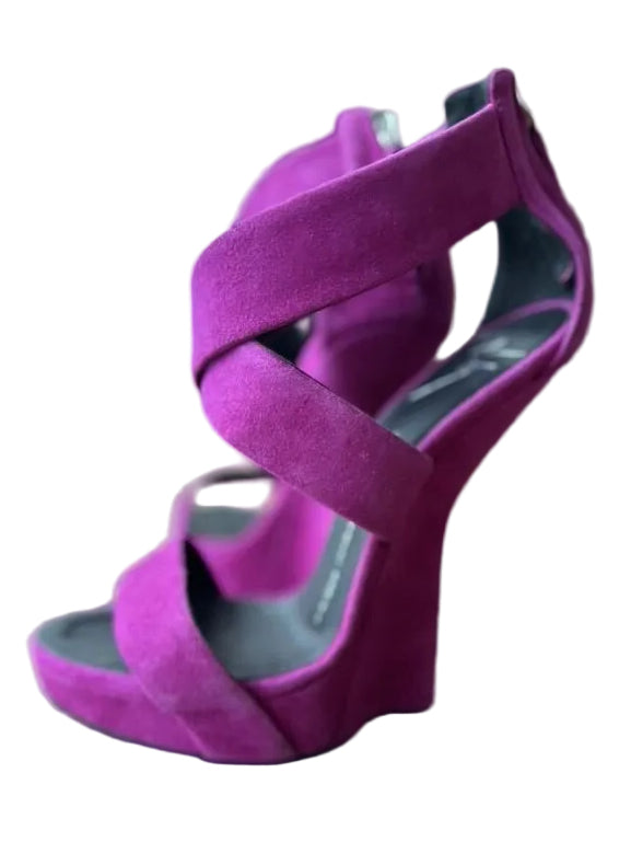 Giuseppe Zanotti Suede Wedge Heels - 37/37.5