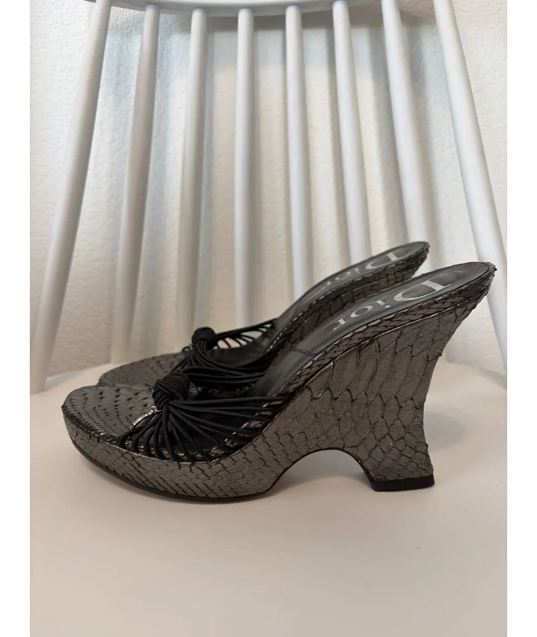 Dior Galliano Python Wedge Heels - 38.5
