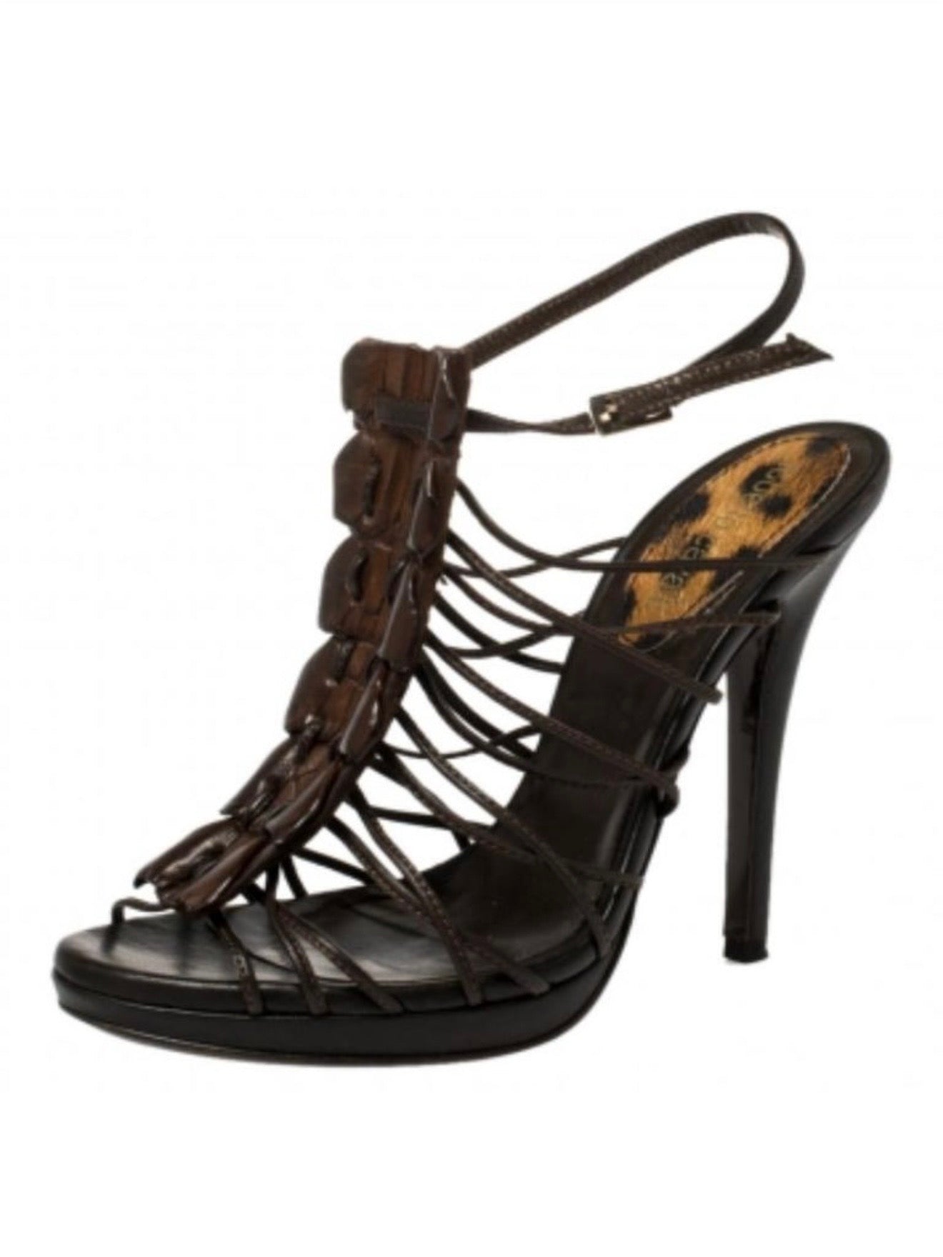 Roberto Cavalli Crocodile Gladiator Heels Brand New - 39