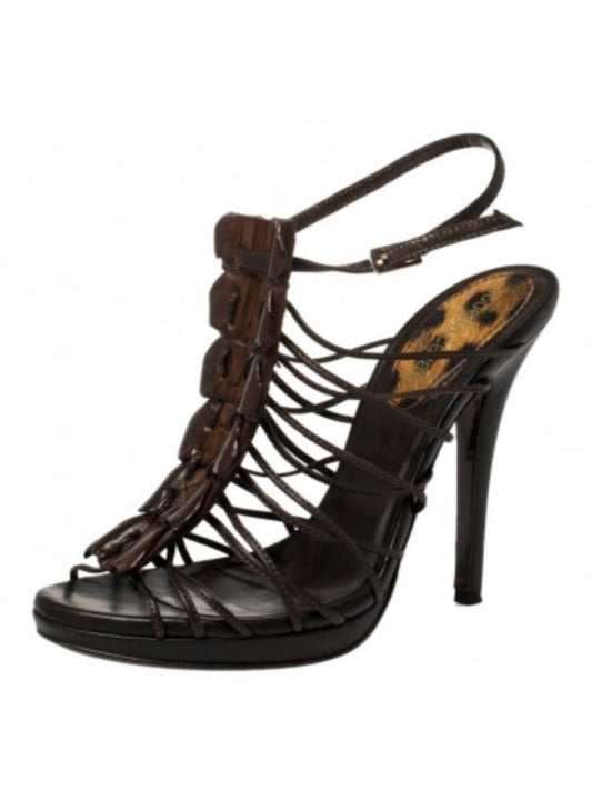 Roberto Cavalli Crocodile Gladiator Heels Brand New - 39