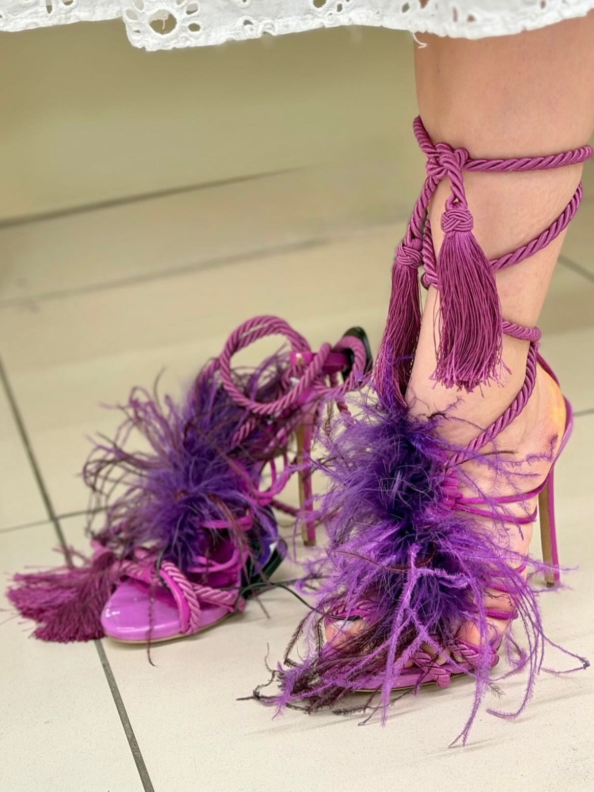 Dsquared2 Feather Runway Heels Brand New - 40