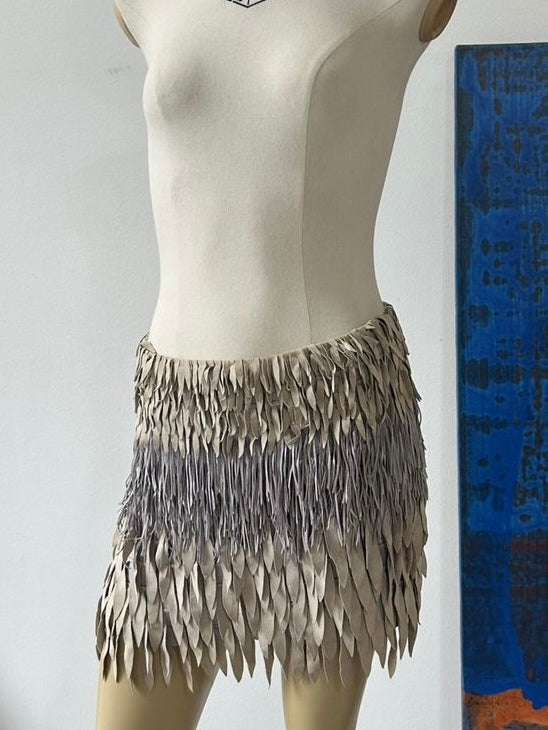 Roberto Cavalli 2007 Runway Feather Mini-skirt - S