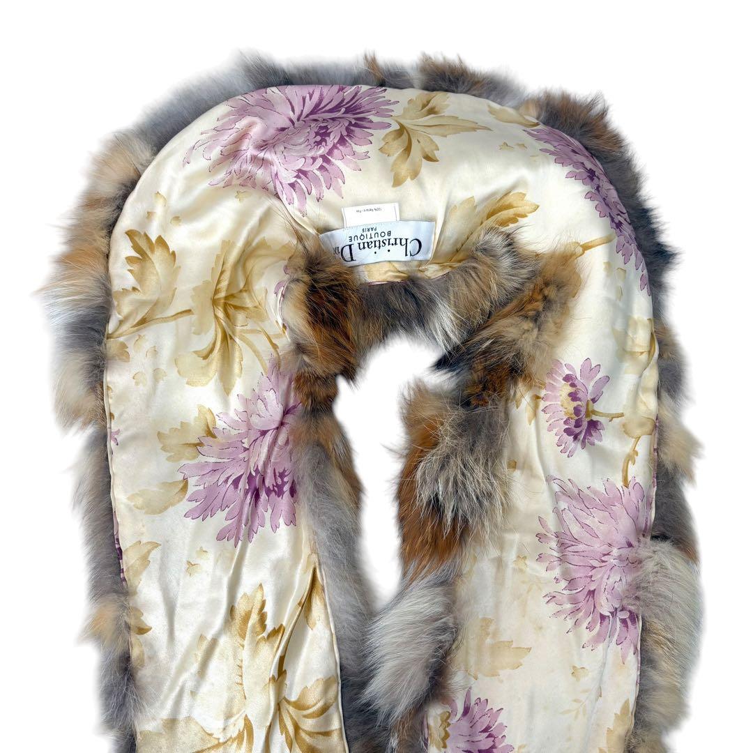 Dior Fox Fur Scarf/Shawl with Front Belt Clip