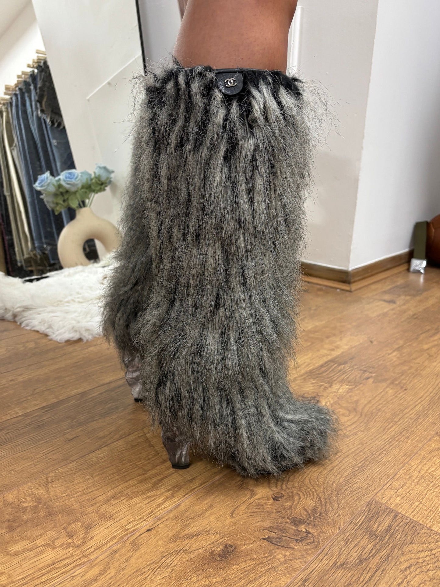Chanel Fur Yeti Boots - 39