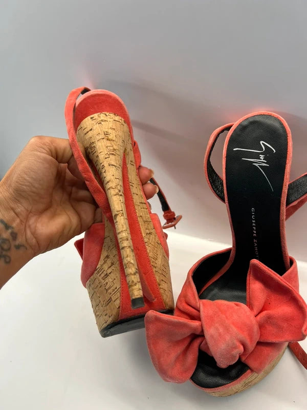 Giuseppe Zanotti Cork Platform Heels - 37.5