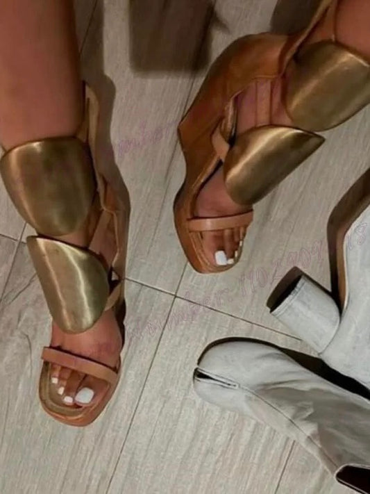 Rick Owens 2013 Runway Medallion Wedges - 38