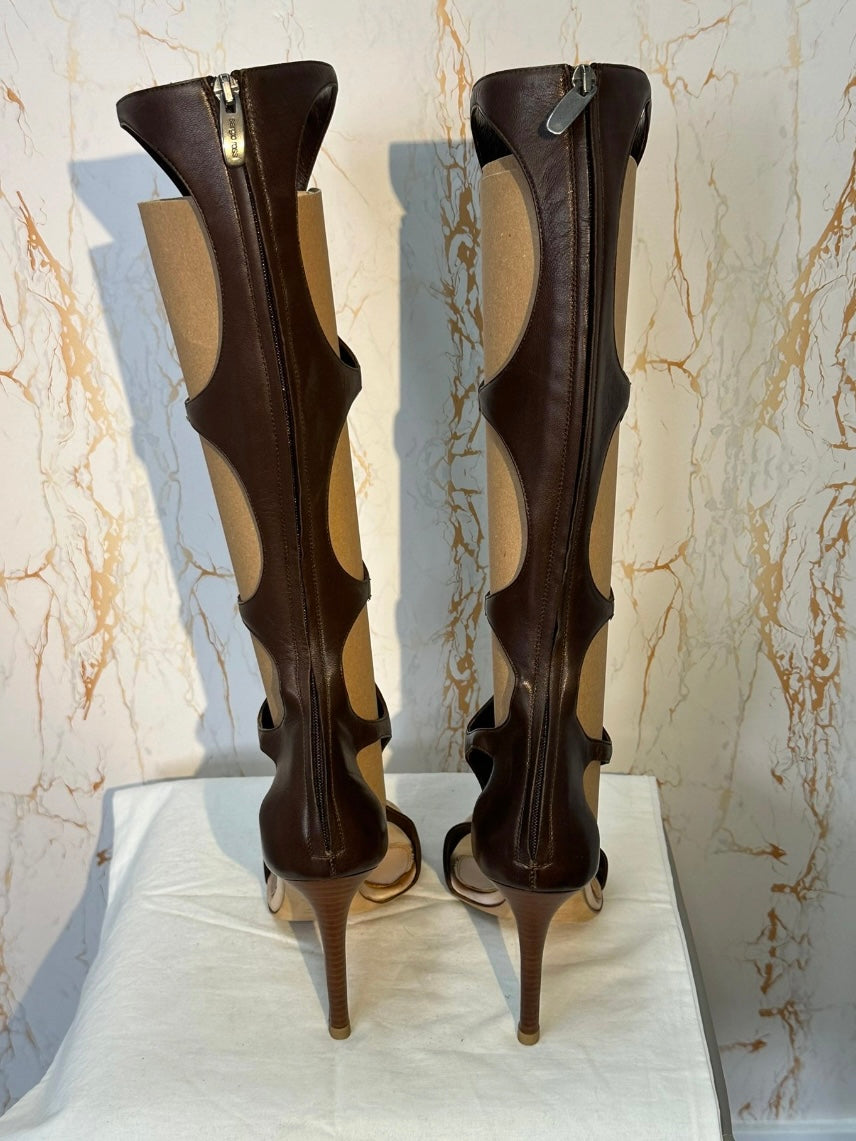 Sergio Rossi Gladiator Boots - 37.5