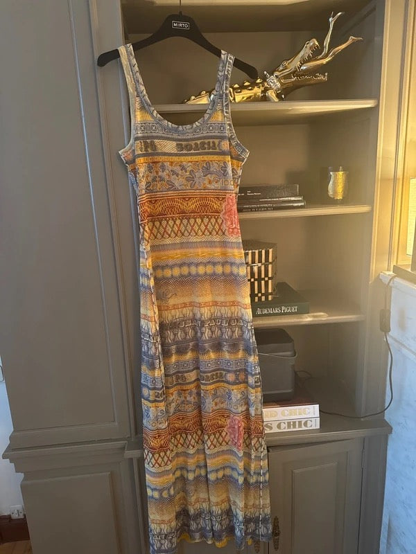 Jean Paul Gaultier S/S 1999 Soleil Mesh Maxi Dress - M