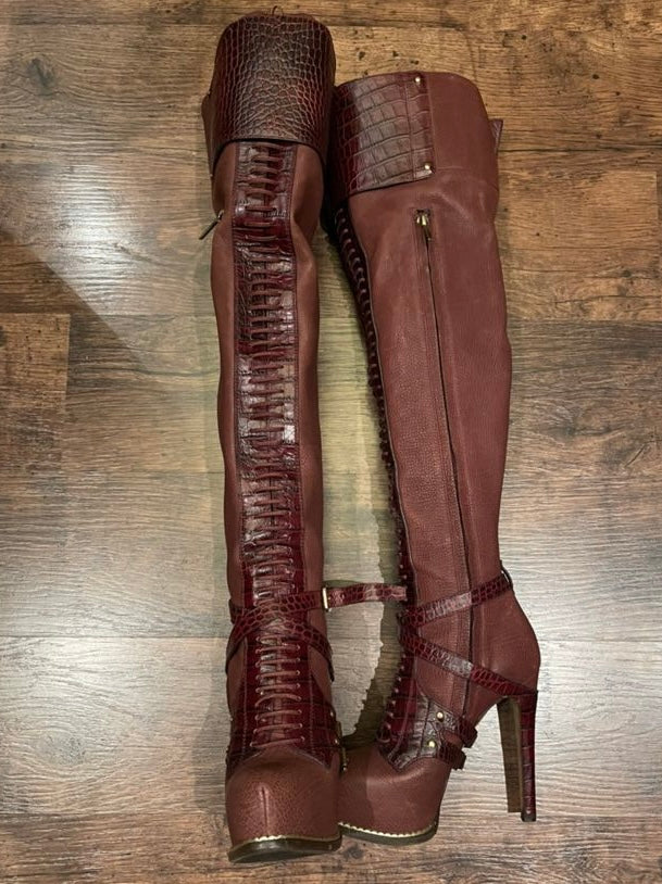 Christian Dior Croc Boots 2011 Runway - 36.5/37