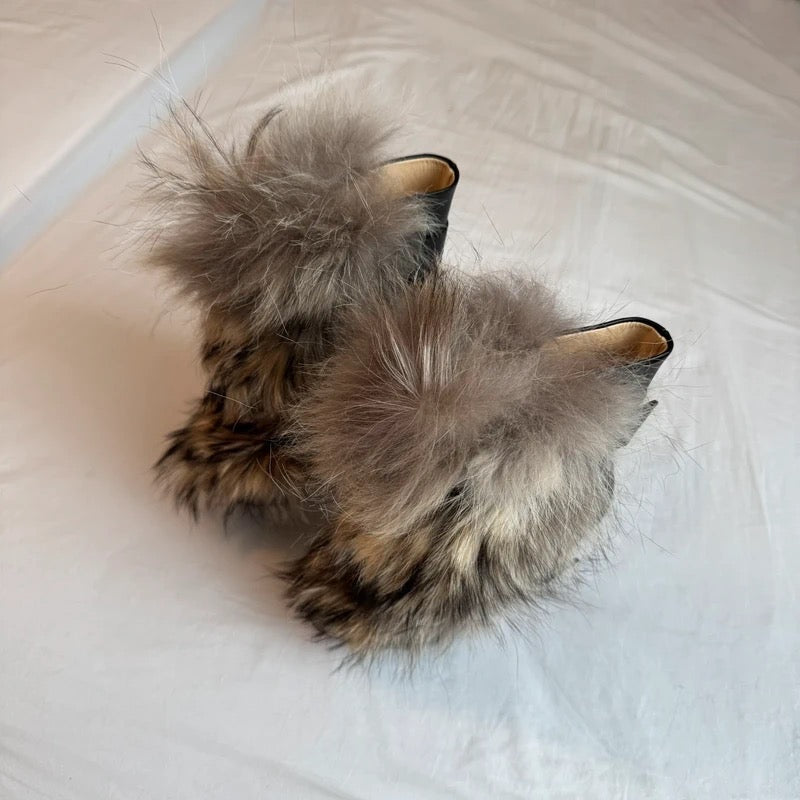 Christian Louboutin Toundra Fur Boots Brand New - 38