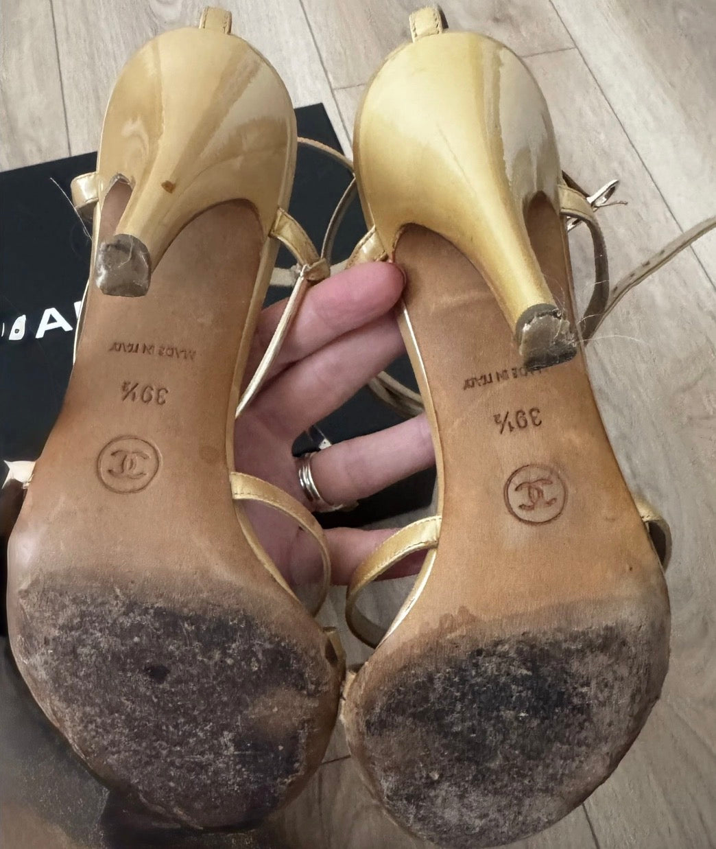 Chanel Logo Charm Heels - 39.5