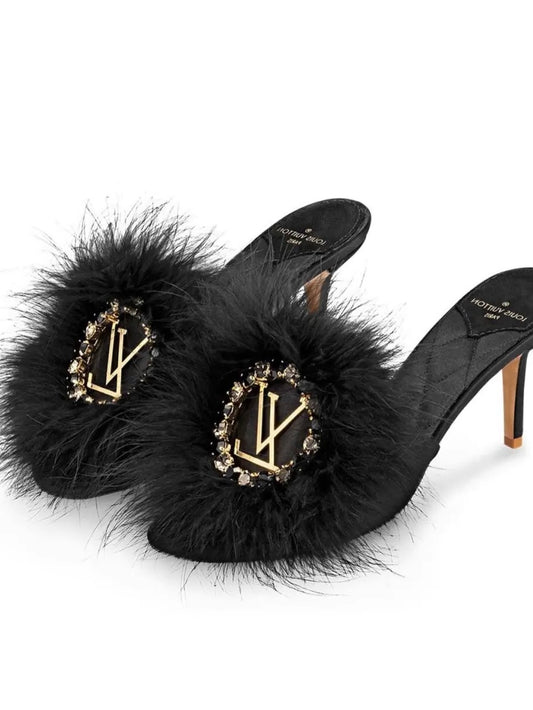 Louis Vuitton Fur Mules - 37.5