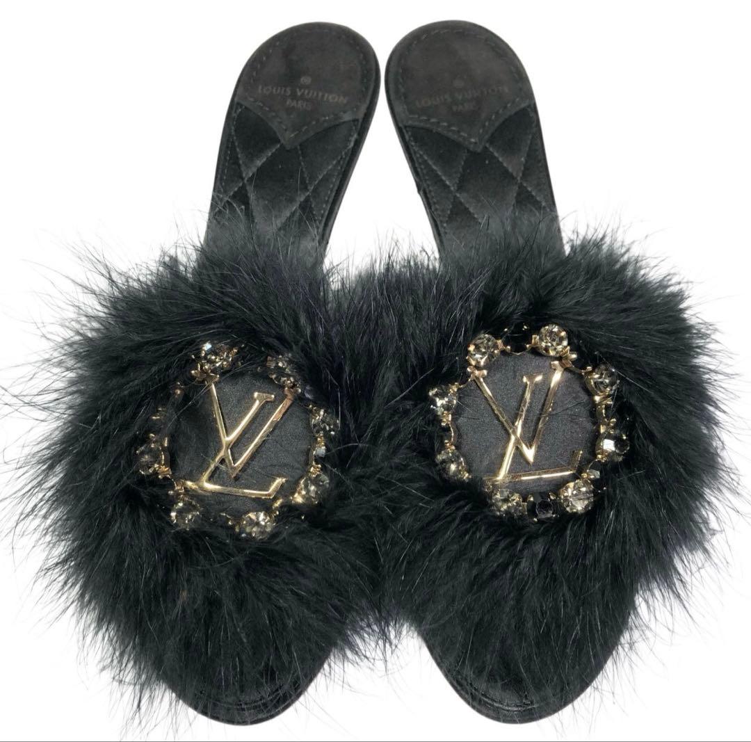 Louis Vuitton Fur Mules - 37.5