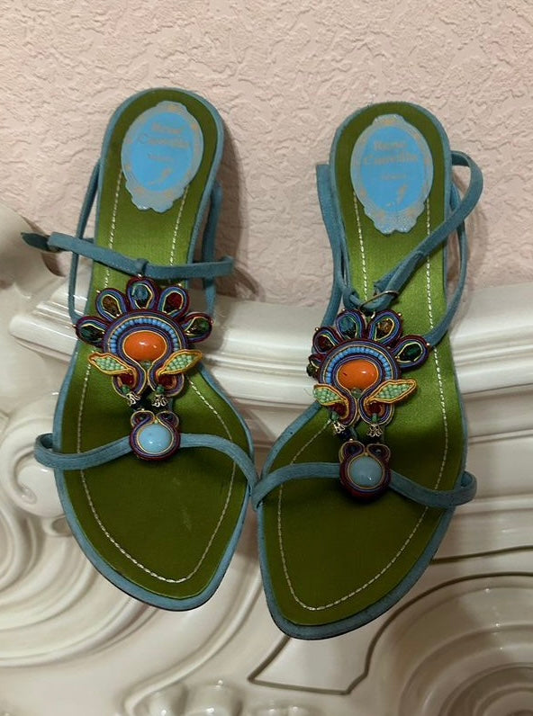 Rene Caovilla Beaded Heels - 38/38.5