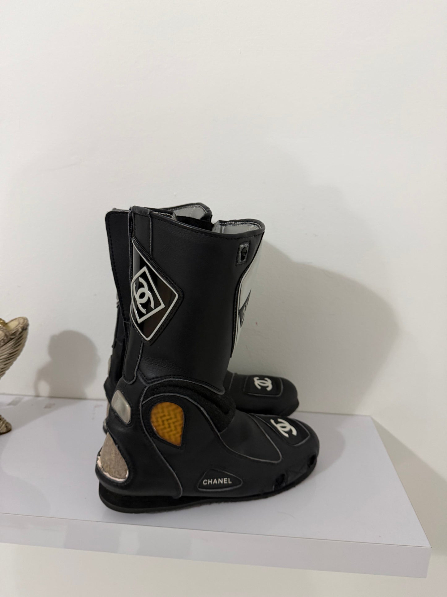 Chanel Cambon Moto Boots - 39