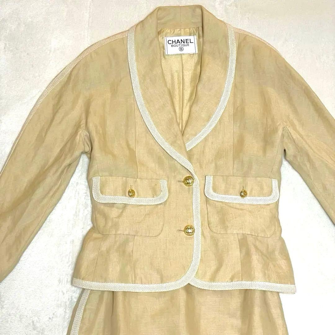 Chanel 1990s Linen Blazer Set - M