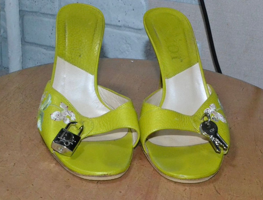 Dior Padlock Mules - 37/37.5
