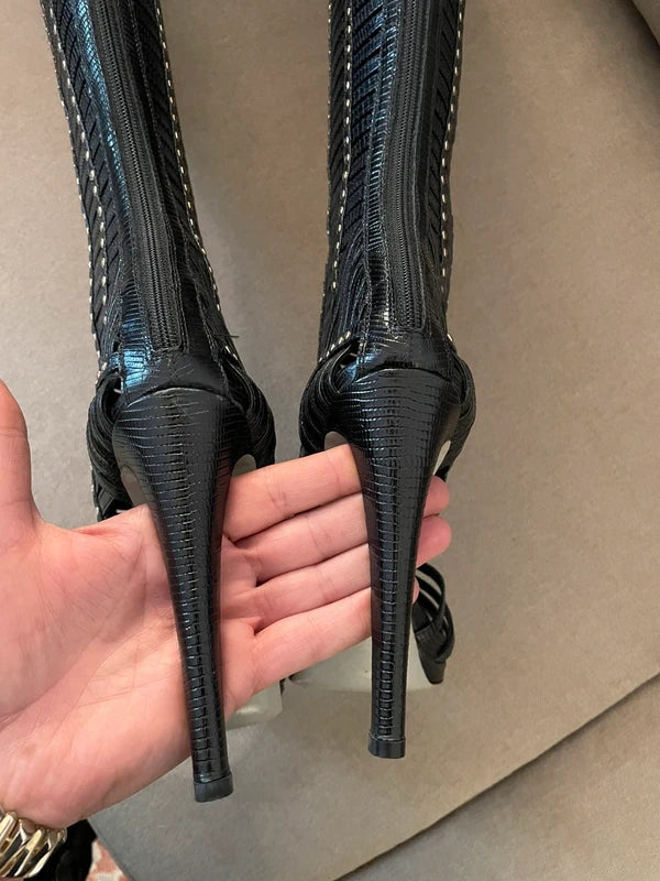Sergio Rossi Gladiator Boots - 36