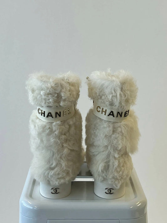 Chanel Shearling Boots - 37