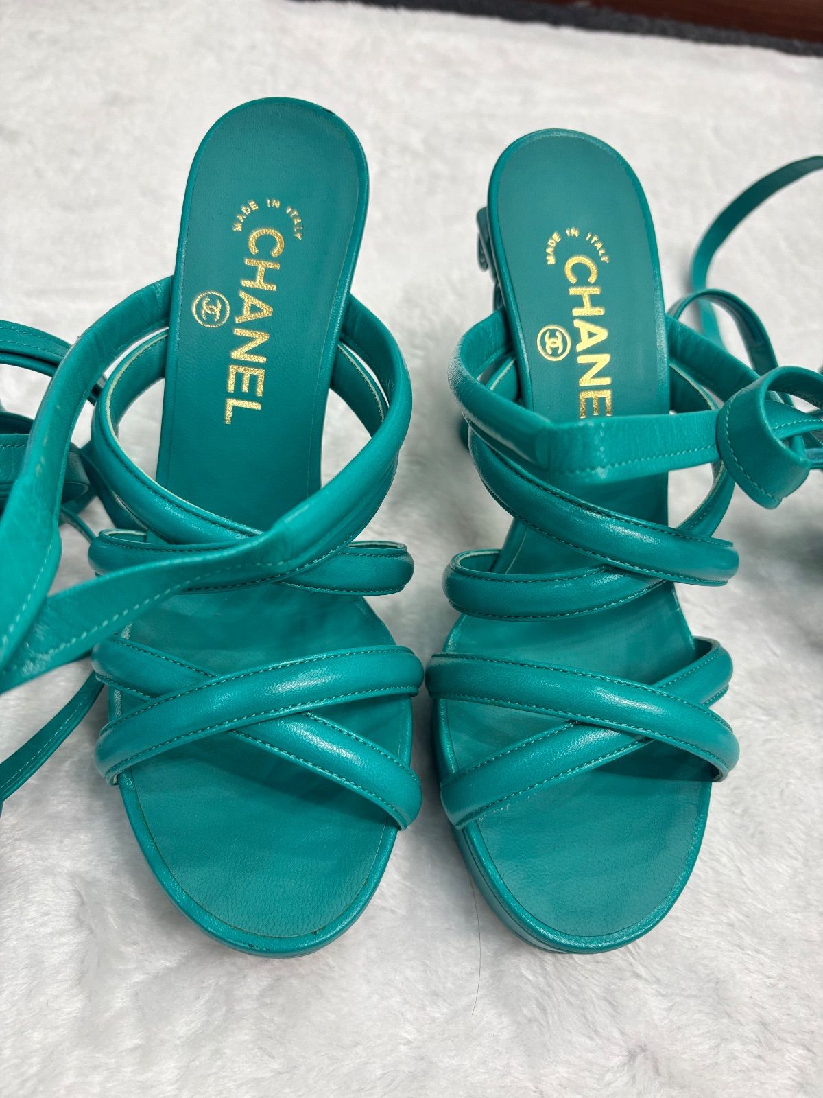 Chanel Colosseum Lace Up Heels Brand New  - 37/37.5