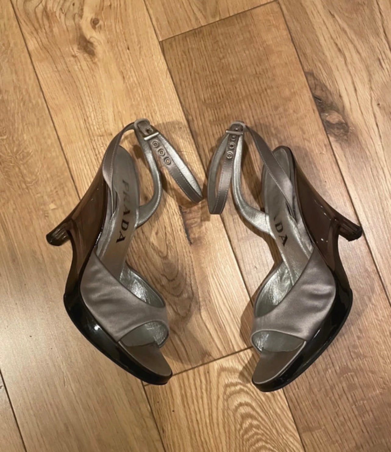Prada Lucite Wedge Heels - 35.5/36
