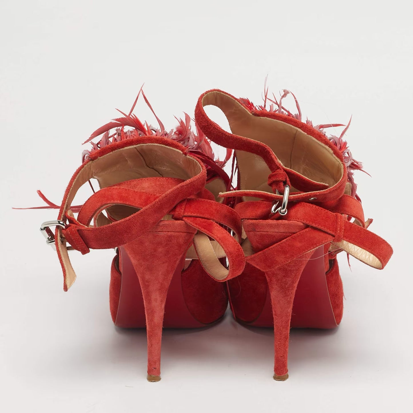 Christian Louboutin Feather Heels Red - 40/40.5