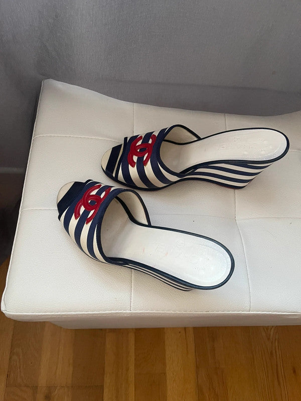 Chanel Sailor Platform Wedges - 39