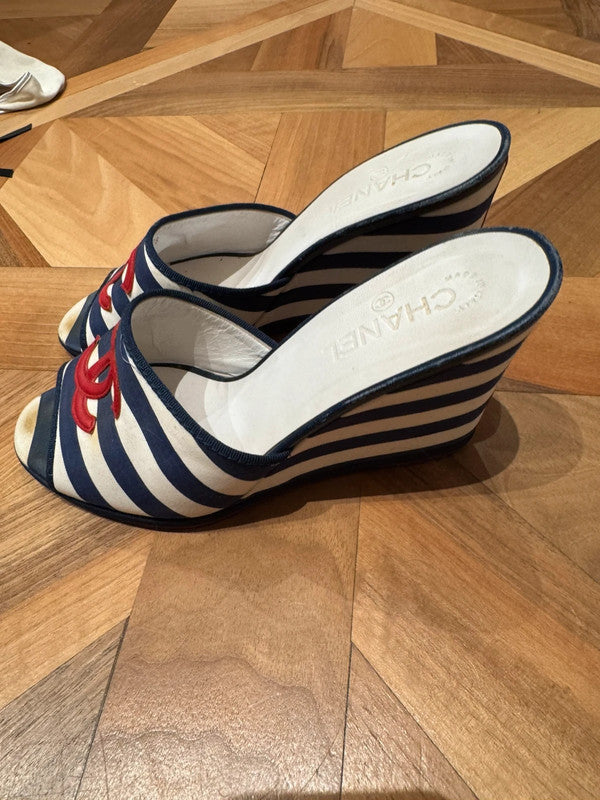 Chanel Sailor Platform Wedges - 41