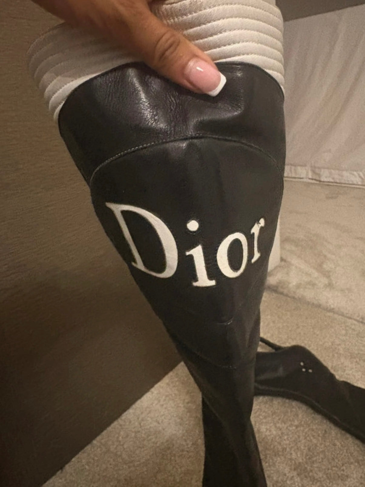 Dior Moto Over the Knee Boots - 38.5