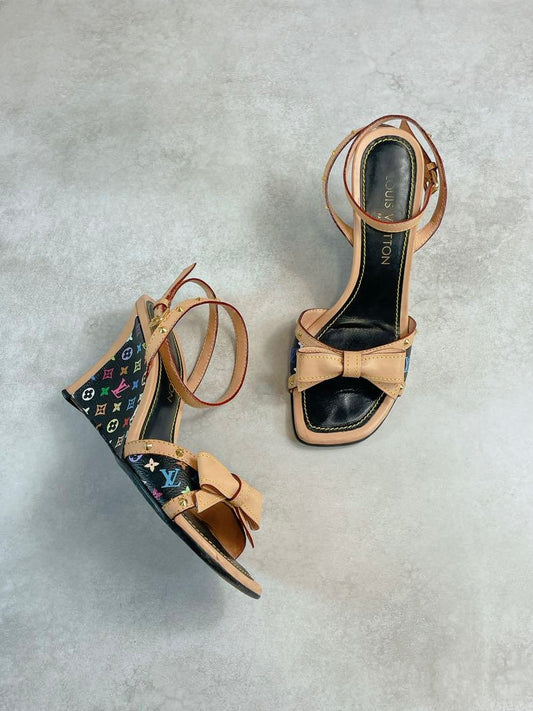 Louis Vuitton X Takashi Murakami Bow Wedge Heels - 38