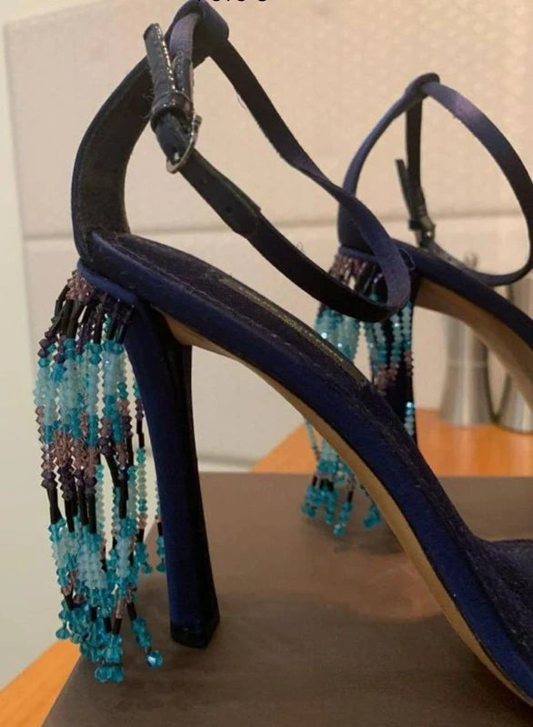 Louis Vuitton 2011 Runway Beaded Chandelier Heels - 37.5