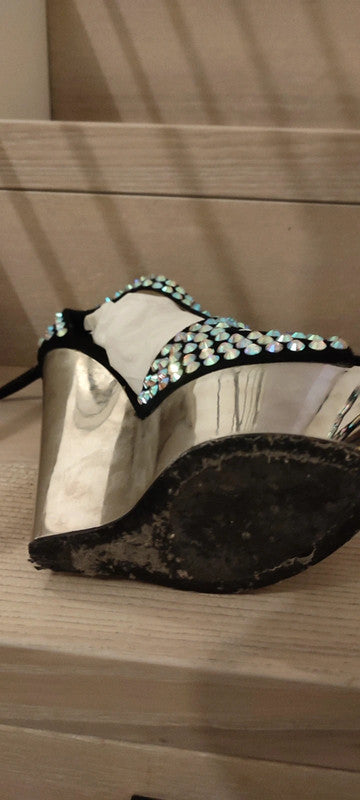 Giuseppe Zanotti Diamanté Wedges - 40