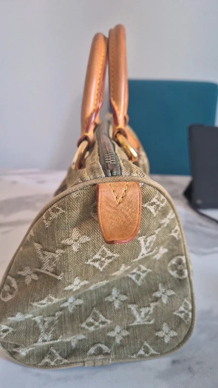 Louis Vuitton Khaki Denim Neo Speedy Bag
