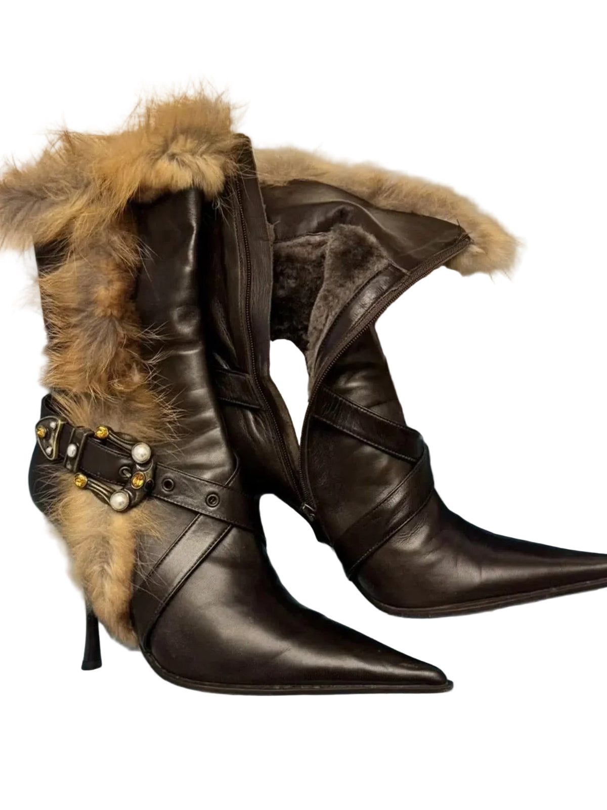 Gianmarco Lorenzi Fur Ankle Boots - 38