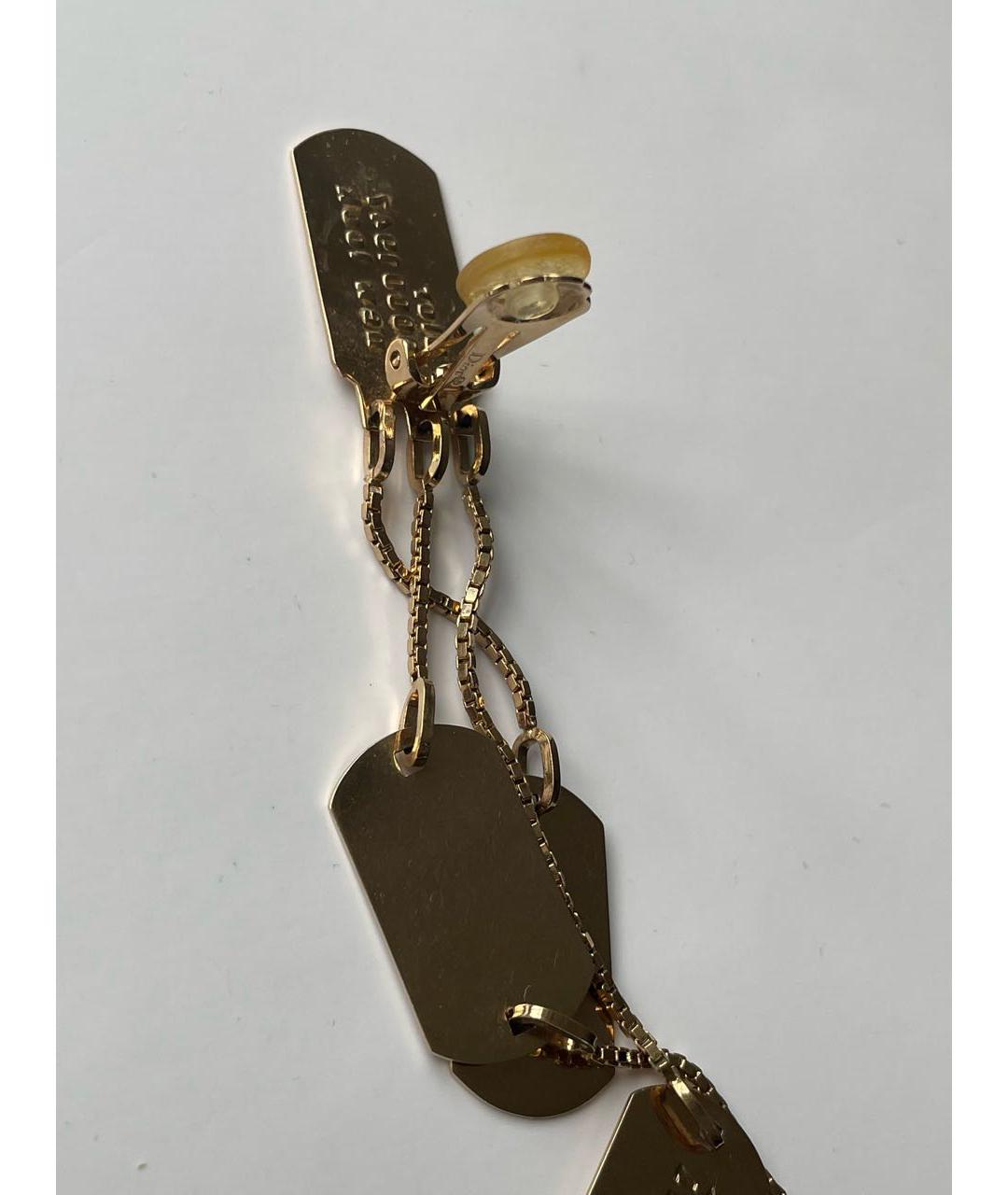 Dior Galliano Dog Tag Earrings