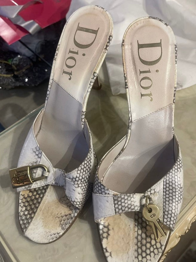 Dior Python Lock Heels - 38/38.5