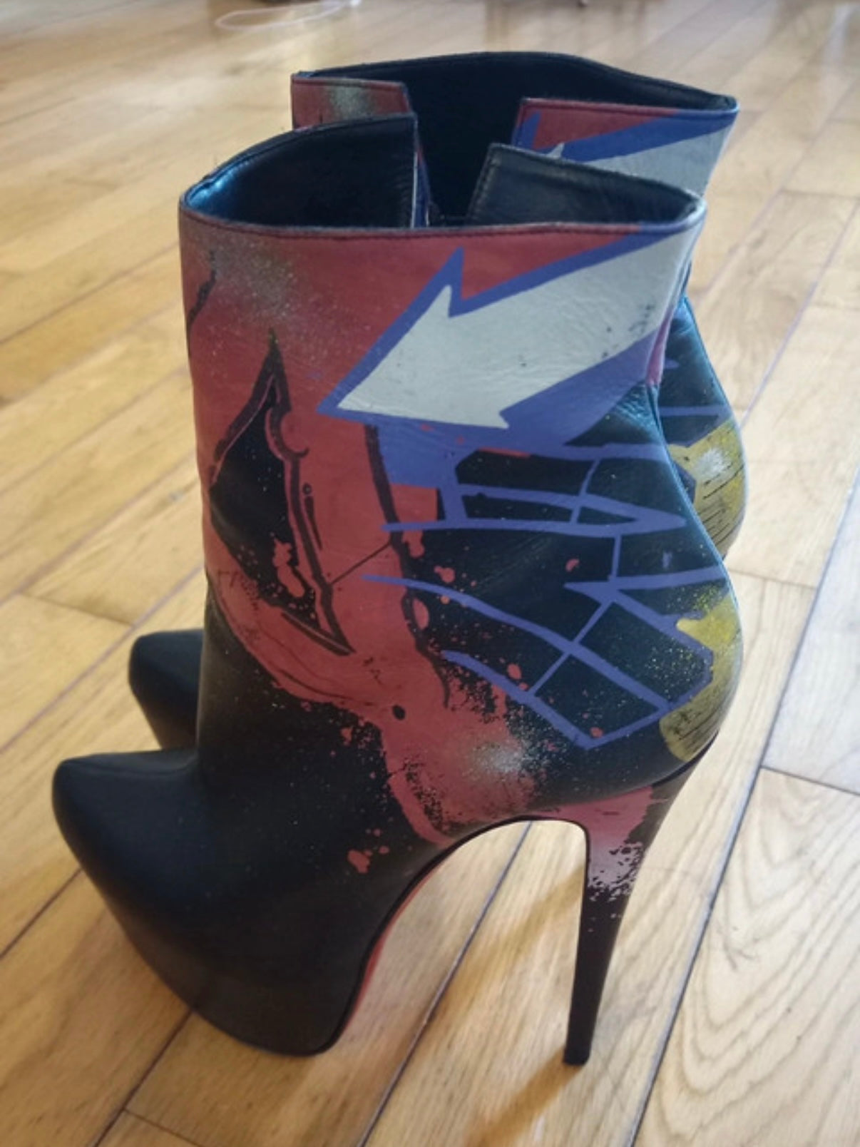 Christian Louboutin 20th Anniversary Graffiti Boot - 40.5