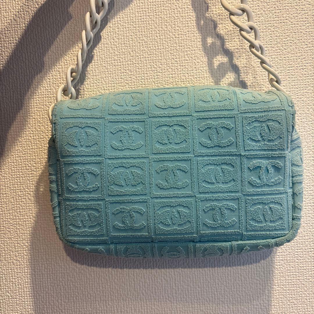 Chanel Blue Terry Cloth 2003 Sport Bag