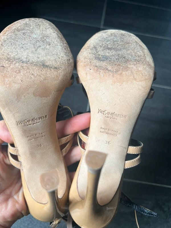 Yves Saint Laurent Folies Tribal Embellished Heels - 36