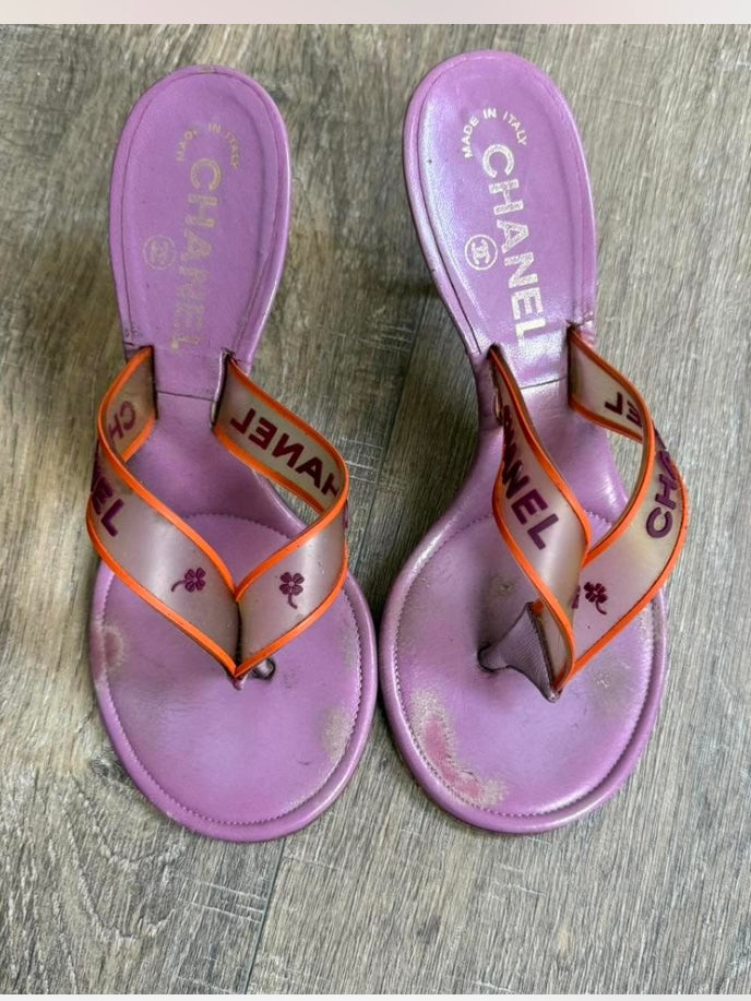 Chanel Jelly Thong Heels - 36