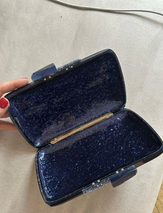 Gucci Aristographic Glittered Plexiglass evening clutch