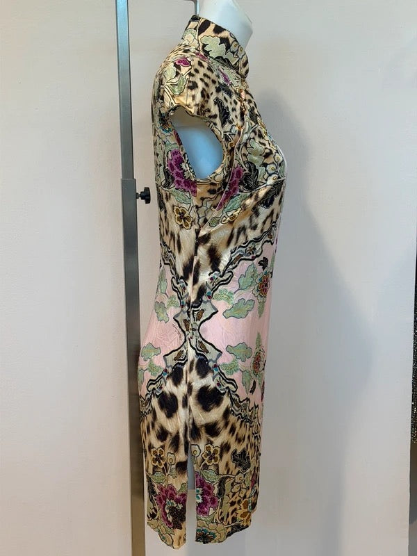 Roberto Cavalli SS 2003 Cheongsam Silk Dress - S