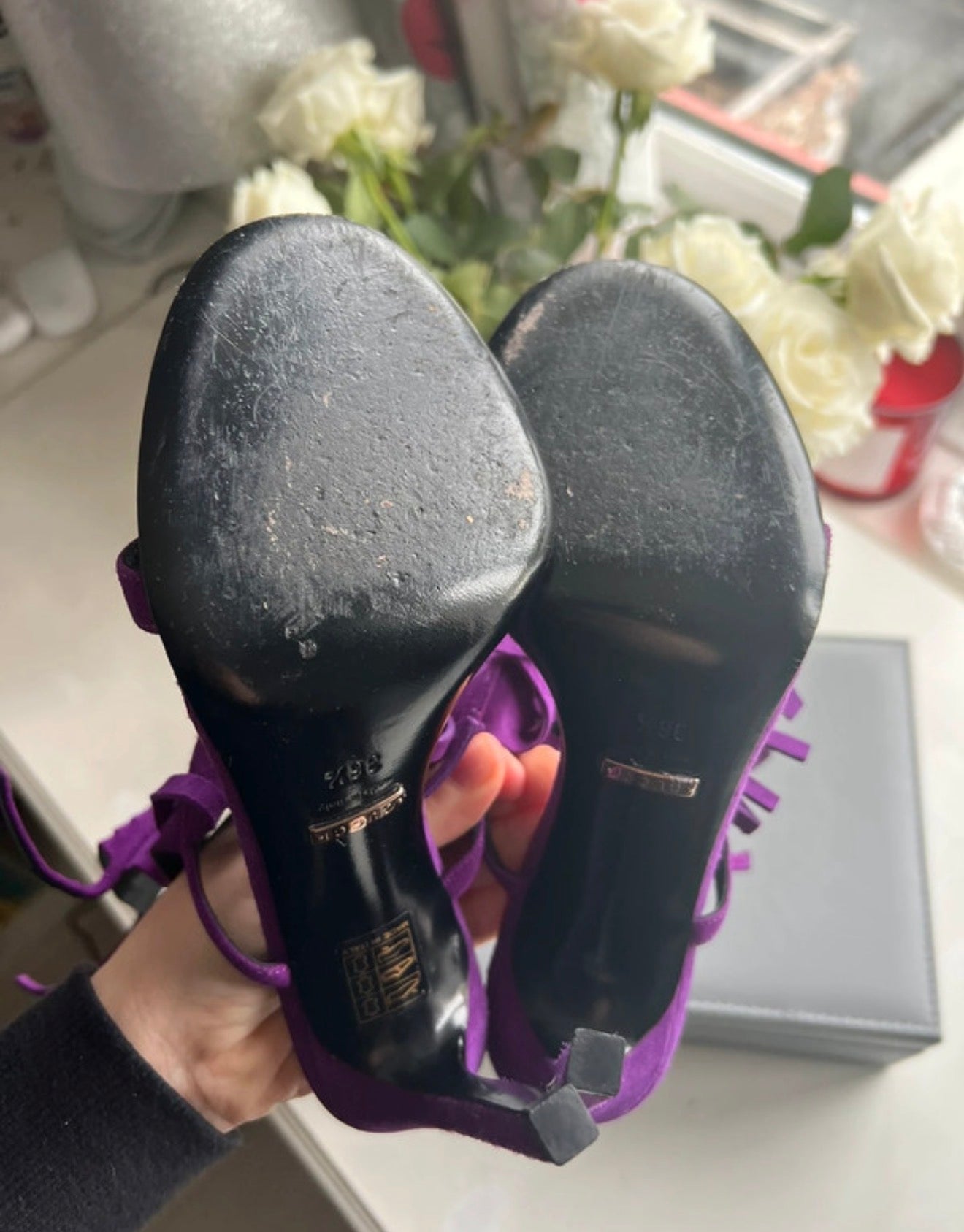 Gucci Becky Fringe Heels - 36.5