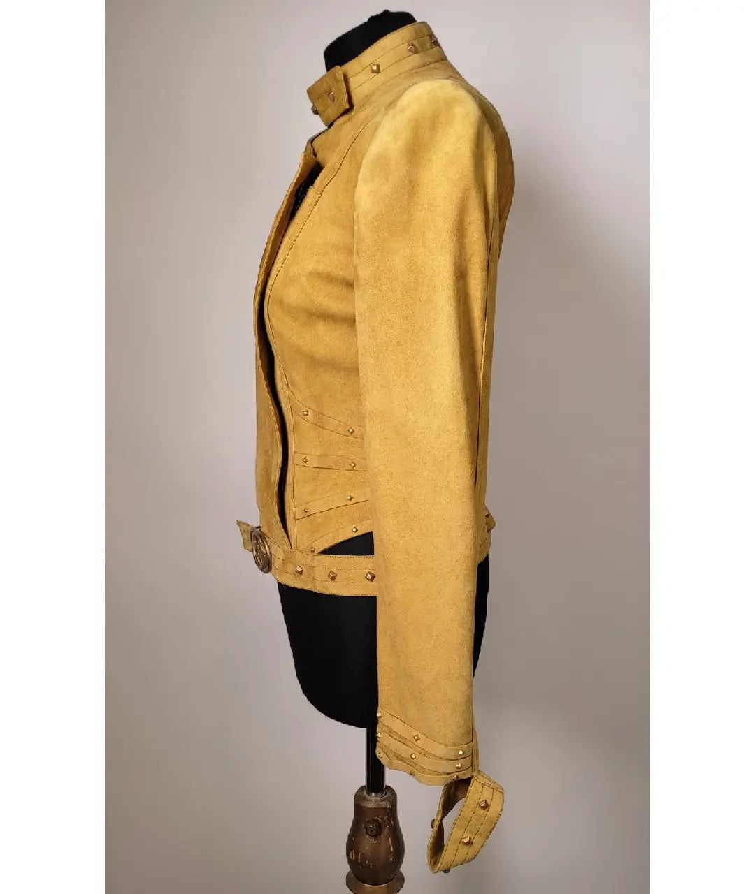 Gucci by Tom Ford Gold Suede Moto Jacket - S
