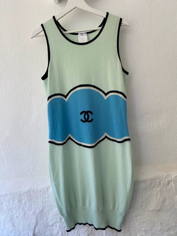 Chanel 2009 Cashmere Mini Dress - S + M