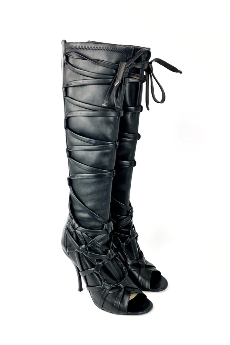 Jimmy Choo Anneli Gladiator Boots Black - 38.5